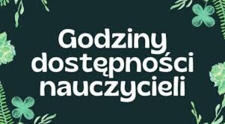 Godziny dostępności nauczyciela