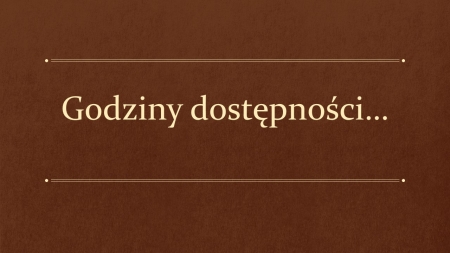 GODZINY DOSTĘPNOŚCI -  CZERWIEC 2025