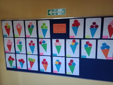 ''GEOMETRYCZNY DESER''-praca plastyczno - techniczna